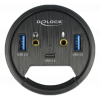 Delock 3 Port In-Desk Hub USB 1 x USB Type-C™ and 2 x USB Type-A + HD 62794