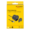Delock 3 Port In-Desk Hub USB 1 x USB Type-C™ and 2 x USB Type-A + HD 62794
