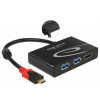 DeLock 62854 USB 3.1 Gen 1 Adapter USB Type-C hane till 2 x USB 3.0