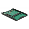 DeLOCK internt kabinett, 1xmSATA, 1xCFast, SATA 6Gb/s, svart 62862