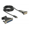 Delock Adapter USB Type-C™ > 1 x Serial DB9 RS-232 + Adapter DB25 62904