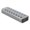 Delock USB 3.2 Gen 1 Hub with 7 Ports + 1 Fast Charging Port + 1 USB-C 63264