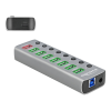 Delock USB 3.2 Gen 1 Hub with 7 Ports + 1 Fast Charging Port + 1 USB-C 63264