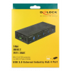 Delock External Industry Hub 4 x USB 3.0 Type-A with 15 kV ESD protect 63309