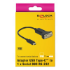 Delock Adapter USB Type-C™ > 1 x Serial DB9 RS-232 63908