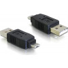 DeLOCK USB-adapter, Typ A hane till Micro-A hane, svart 65037