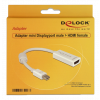 Delock Adapter mini Displayport 1.1 male > HDMI female Passive white 65128