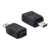 Delock Adapter USB mini male to USB micro-A+B female 65155