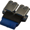 DeLOCK intern adapter för USB 3.0, IDC20 ho - 2xUSB 3.0 A ho 65324