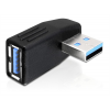 DeLOCK USB 3.0 adapter, vinklad 270° horisontellt, Typ A ha-ho, svart 65342