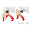 Adapter EASY-USB 2.0-A male > USB 2.0-A female angled L / R 65522