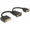 DeLOCK DMS-59 adapter, DMS-59 till 1xDVI-I och 1xVGA, 0,2m, svart 65555
