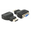 Delock Adapter Displayport 1.1 male > VGA female black 65567