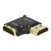 DeLOCK HDMI-adapter, 19-pin ho-ha, vinklad 90° höger, svart 65661