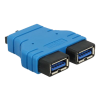 Delock Adapter USB 3.0 pin header female > 2 x USB 3.0 Type-A female 65670