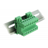 Delock Terminal Block Set for DIN Rail 8 pin with pitch 5.08 mm angled 66081