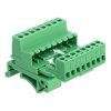 Delock Terminal Block Set for DIN Rail 8 pin with pitch 5.08 mm angled 66081