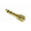 6.35 mm to 3.5 mm stereo adapter 3 pin metal 66390