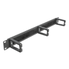 Delock 19″ Cable Management Brush Strip with 3 hooks 1U black 66488