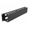19″ Cable Management Routing Panel with 4 openings 2U black 66553