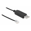 Delock Adapter cable USB Type-A to Serial RS-232 RJ12 with ESD potecti 66735