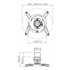 PPC 1500W Projector ceiling mount, White 7015001