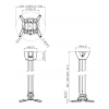 PPC 1585 Projector ceiling mount Teles 85-135cm Si 7015854