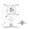 PPC 2500 Projector ceiling mount Silver 7025004