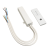RF remote set for the projector lifts PPL 2035, PPL 2100 and PPL 2170. The set includes a remote and a receiver unit.
The remote sends radio signals, at 868 MHz, that passes through walls, windows and doors. The receiver can be easily hidden thanks to it