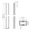 PUC 2530 Connect-it Large Pole 300cm Black 7225300