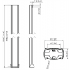 PUC 2530 Pole 300cm Silver 7225304