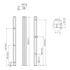 PUC 2715 Pole-XL 150cm for Trolley Floor plate Black 7227150