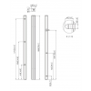 PUC 2718 Pole-XL 180cm for Trolley Floor plate Black 7227180