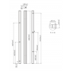 PUC 2720 Pole-XL 200cm for Trolley Floor plate Black 7227200