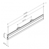 PFB 3411 Interface Bar 1175 mm, Black 7234110