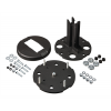 The PFF 7965 is a part of the universal video wall Connect-it system. You can create your own permanent video wall floor solution. The PFF 7965 adjustable floor mounting plate makes it possible to position a PUC 29xx pole perfectly vertically. Floor uneve