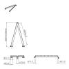 The PFA 9141 wall support sliding bracket basic kit long enables you to fixate a PUC 29xx pole to the wall. The basic kit includes 2 long arms. These arms can be extended by the use of the PFA 9142 (2 arms) and PFA 9143 (3 arms) up to a maximum length of 