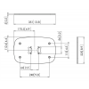 PFF 7060 Floor Mounting Plate Black 7327060