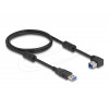 USB 5Gbps Cable Type-A M to Type-B M 90° downwards angled 1m 81112
