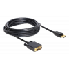 Delock Displayport 1.5 kabel hane till DVI 24+1 hane, passiv, svart 82593