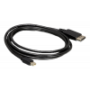 Delock Kabel Mini Displayport 1.2 hane till Displayport hane, svart 82698
