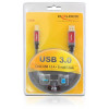 DeLOCK USB 3.0-kabel, typ A ha - typ B ha, premium, 2m, svart/röd 82757