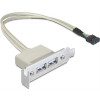 DeLOCK intern kabel för USB 2.0, IDC10 ha - 2xUSB 2.0 A ho, 0,5m 83119