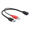 Delock Cable USB 3.0 type A male + USB type A male > USB 3.0 type A fe 83176