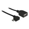 Delock Cable USB micro-B male > USB 2.0-A female OTG 50 cm angled 83271