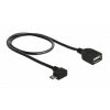 Delock Cable USB micro-B male > USB 2.0-A female OTG 50 cm angled 83271