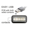 Delock Kabel EASY-USB 2.0 Typ-A hane vinklad Vä/Hö.,> USB 2.0 Typ-B 83374