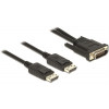 DeLOCK DMS-59 adapter, DMS-59 ha till 2xDP ha, 2m, svart 83507