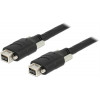 DeLOCK Firewire 800 kabel, 9-pin ha - 9-pin ha, 1m, svart 83591