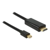 Delock Kabel mini Displayport 1.1 hane till HDMI-A hane, full HD,svart 83698